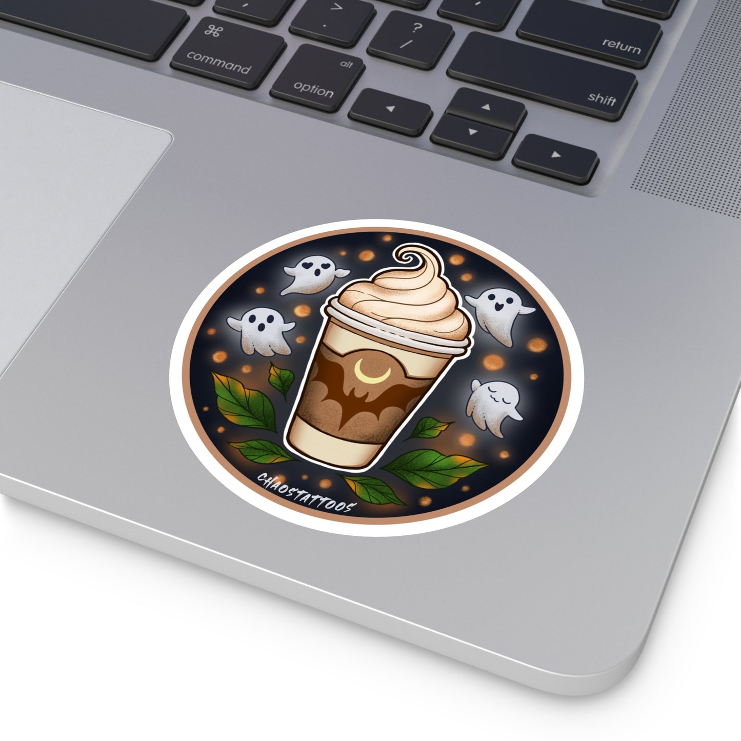 Spooky Coffee with Ghosts - Indoor/Outdoor Stickers